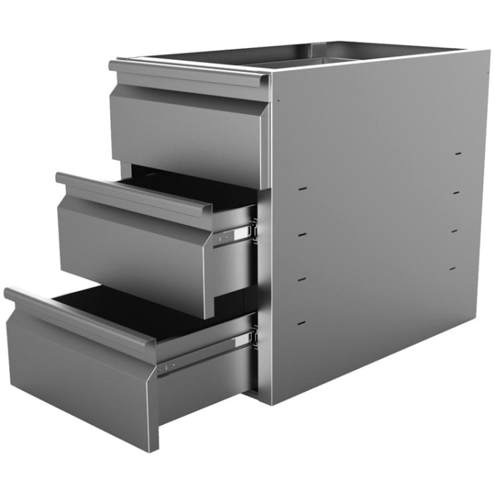 RVS werktafel ladenblok