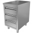 RVS horeca werktafel met 3 laden