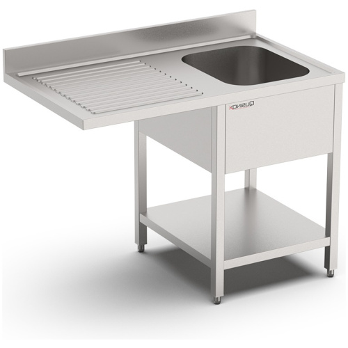 rvs spoeltafel met ruimte voor vaatwasser