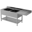 rvs spoeltafel demontabel met ruimte voor vaatwasser rechts