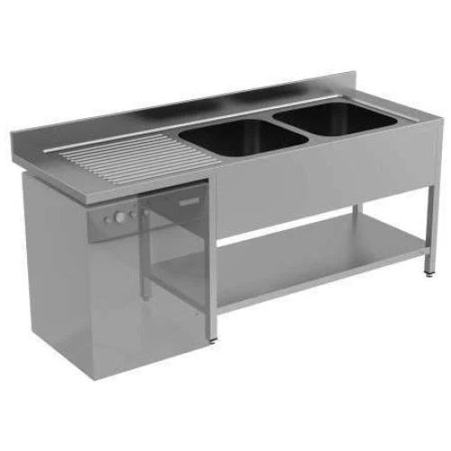 rvs spoeltafel met ruimte voor vaatwasser