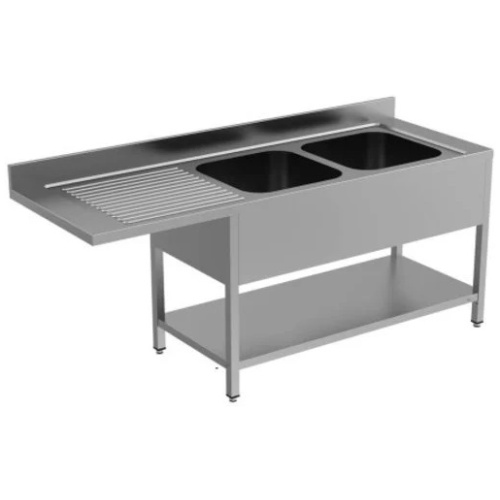 rvs spoeltafel met ruimte voor vaatwasser