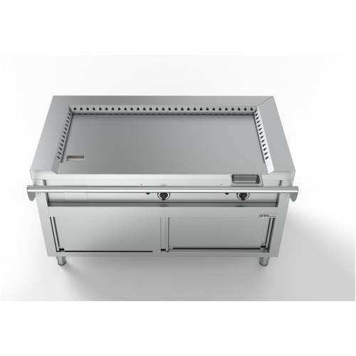 gas teppanyaki met staafbrander