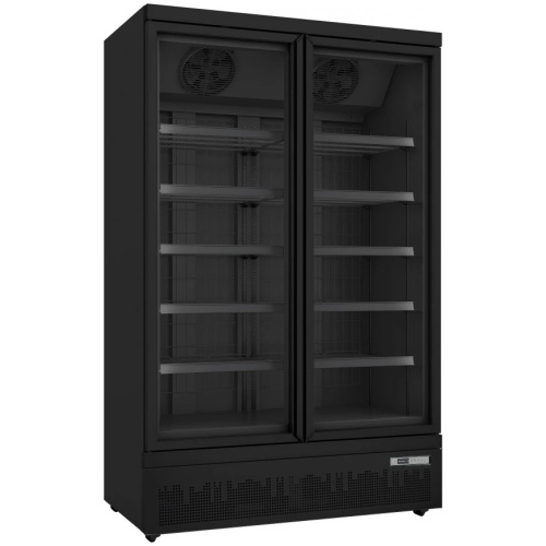 vrieskast met 2 glazen deuren