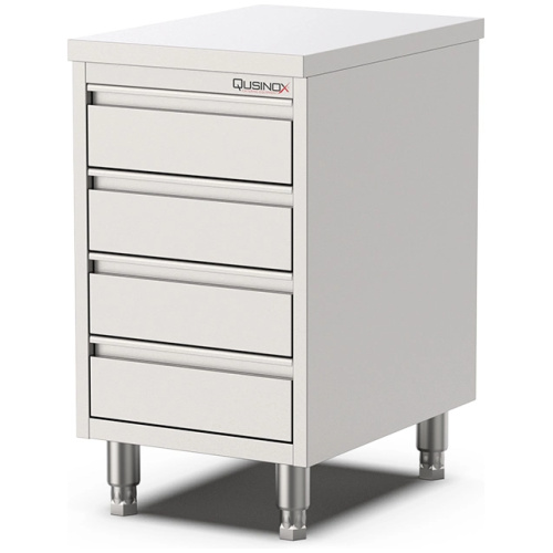 rvs werktafel met 4 laden